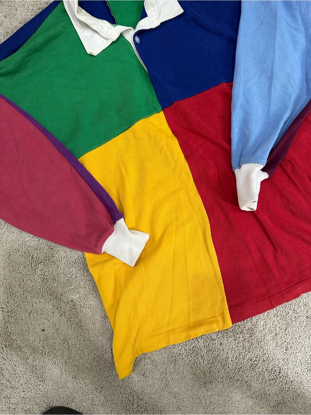 Colorblock Rugby Sweater - Multicolor - Picture 3 of 5